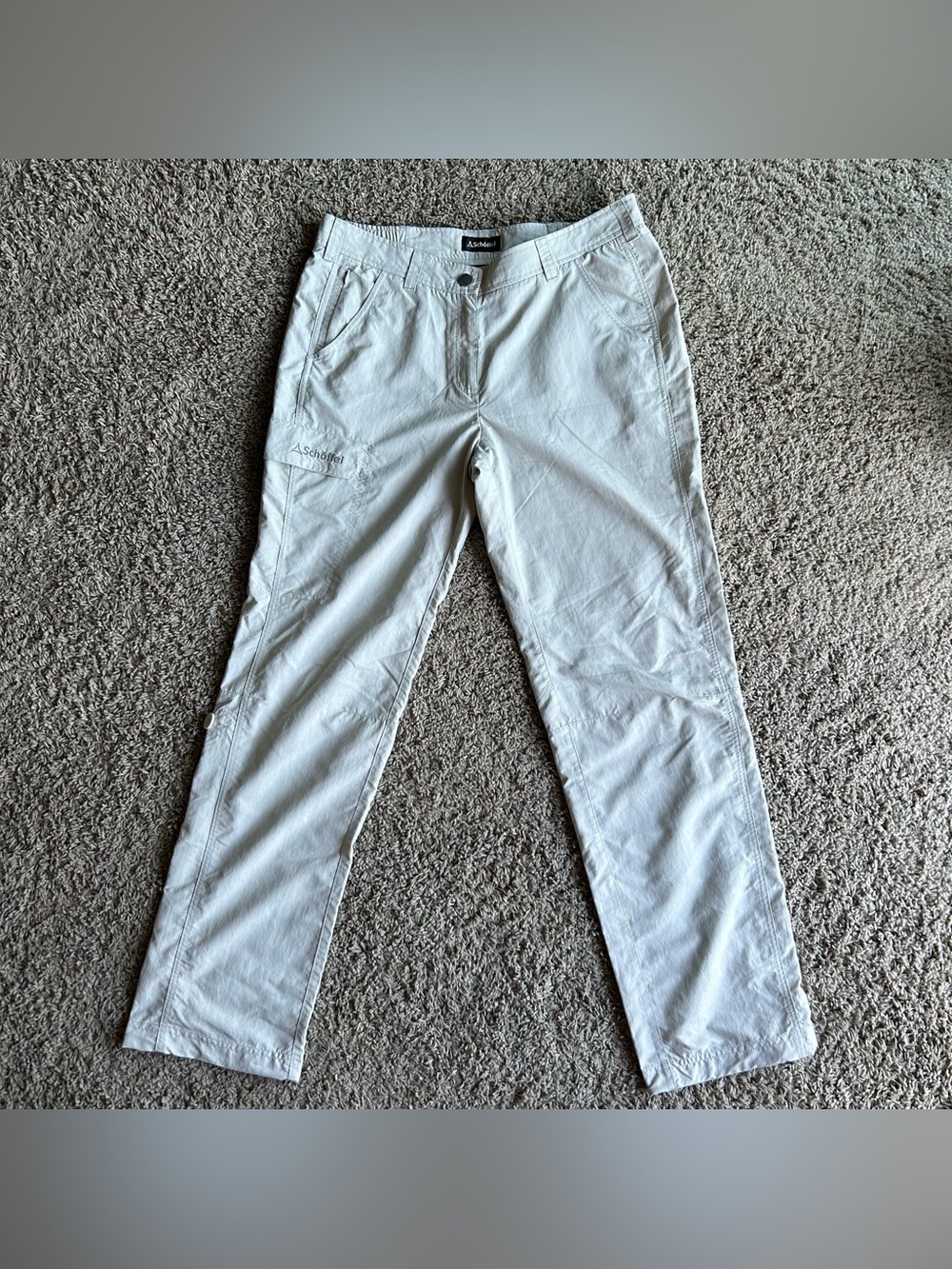 Schoffel Ascona Hiking Pants Womens 19D(33x31)Light Gray Cargo Quick Dry Outdoor